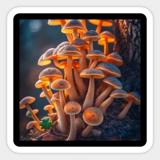 Mushroom Forest Calm Tranquil Nature Peaceful Season Outdoors Sticker